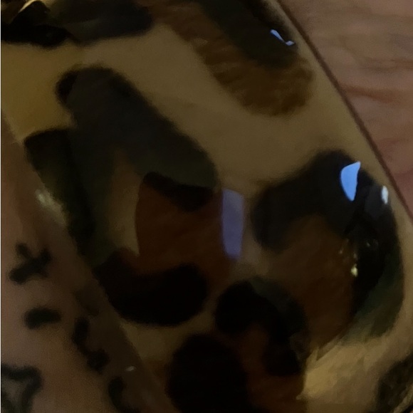 LEOPARD GLASS  CHUNKY BANGLE -lBRACELET - pristine - Picture 11 of 13